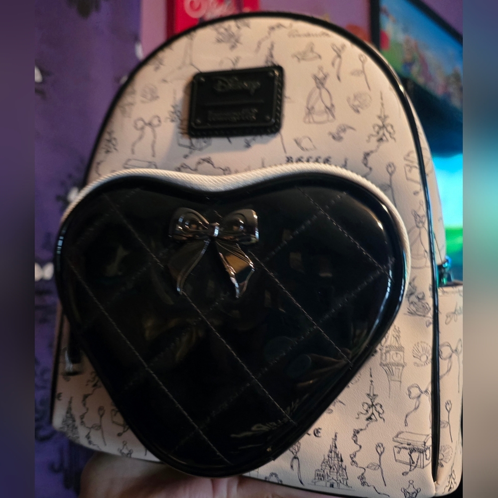 New! Loungefly Disney Princess Sketch Icons Mini Backpack